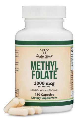 Metilfolato 1.000 Mcg, 120 Cápsulas (suplemento De Metil Fol
