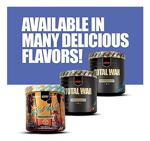 Redcon1 Total De Guerra Pré -treino Em Pó, Framboesa Azul + - Imagem 5