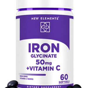 Elements Glicinato De Ferro 50mg Com Vitamina C