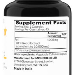 Extrato De Foti Monoherb Monoherb 1000 Mg - 90 Cápsulas