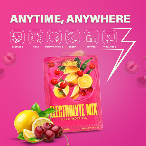 Electrolyte Mix Dr. Price, Limonada De Cereja Sem Açúcar 30p - Imagem 3
