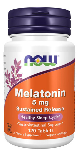 Suplementos Now Foods, Melatonina 5 Mg, 120 - Imagem 2