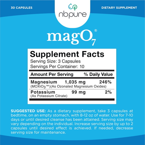 Colon Cleanse Nbpure Mago7 Detox 30 Cápsulas Com Magnésio - Imagem 7