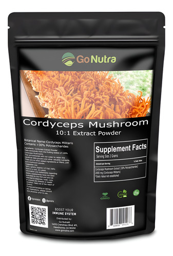 Pó De Cordyceps Go Nutra 113 G | Extrato 30%