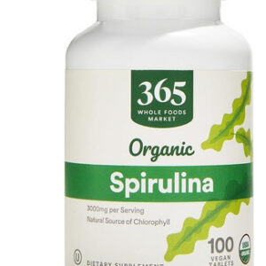 365 Da Whole Foods Market Spirulina 500mg 100 Cápsulas