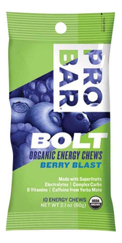 Experimente As Gomas Energéticas Orgânicas Bolt, Sabor Fruta