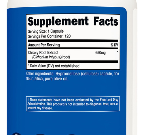 Nutricost Raiz De Chicória 650mg - 120 Cápsulas Veganas - Imagem 5