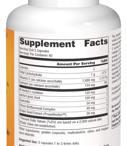 Source Naturals C, 500mg - 120 Cápsulas - Imagem 5