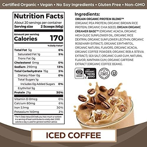 Proteína En Polvo Orgain Café Helado 2 Lb - Imagem 11