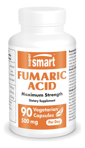 Suplemento Supersmart Ácido Fumárico 500mg 90 Cápsulas