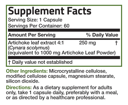 Suplemento Bronson Alcachoke Leaf 1000mg 60 Cápsulas - Imagem 12