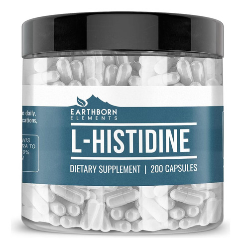 Earthborn Elements L-histidina 200 Cápsulas, Pura E Não Dilu - Imagem 6