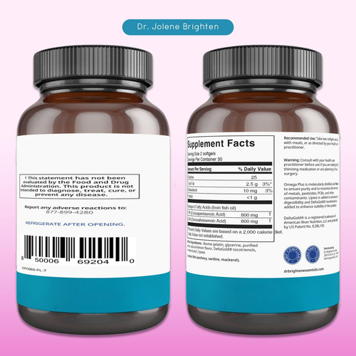 Dr. Brighten Omega Plus - 1600 Mg De Suplemento De Óleo De P - Imagem 14