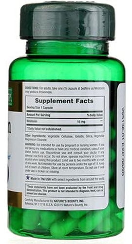 Nature"s Bounty Melatonina 10mg 60 Cápsulas (2 Pacotes) - Imagem 6