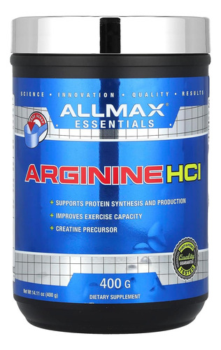 Allmax Essentials Arginina Hcl 400g - Suplemento Pré-treino