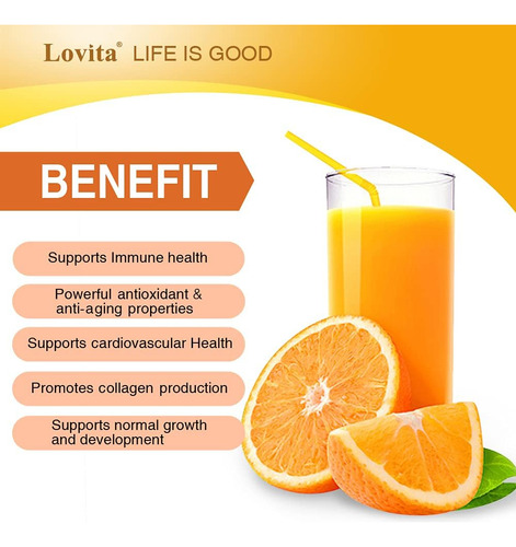 Lovita Vitamina C 1000mg Com Bioflavonóides E Rosa Mosqueta, - Imagem 4