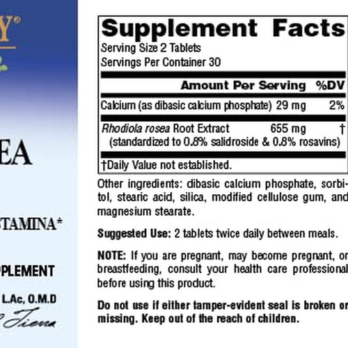 Comprimidos De Extrato De Rhodiola Da Planetary Herbals, 60 - Imagem 3