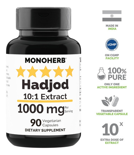 Extrato De Hadjod Monoherb 1000 Mg - 90 Cápsulas - Imagem 2