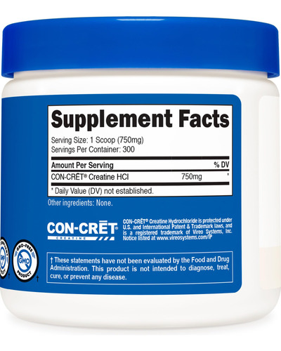 Suplemento Nutricost Creatina Hcl Em Pó 240 Ml (300 Porções) - Imagem 5