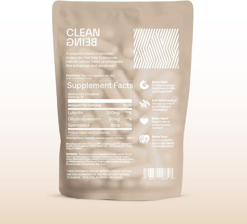 Verso Clean Being Cápsulas De Suplemento Dietético De Esperm - Imagem 10