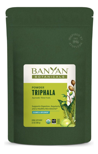 Pó De Triphala Orgânico Banyan Botanicals - 3,5 Oz