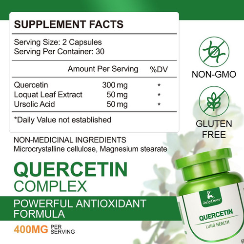 Quercetina Julydeer 400 Mg Com Extrato De Nêspera - 60 - Imagem 4