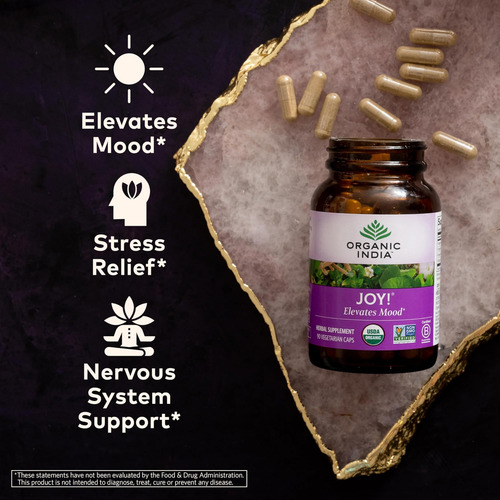 Organic Índia Joy Suplemento Herbal - Suporte Imunológico, P - Imagem 8