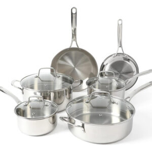 Set De Ollas Y Sartenes Martha Stewart, Acero Inox, X10 Pzs