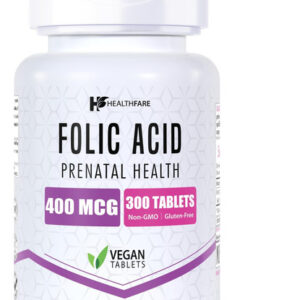 Ácido Fólico Healthfare 400mcg | 300 Comprimidos Veganos
