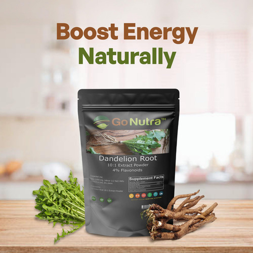 Suplemento Go Nutra Dandelion Root Powder 454g - Imagem 2