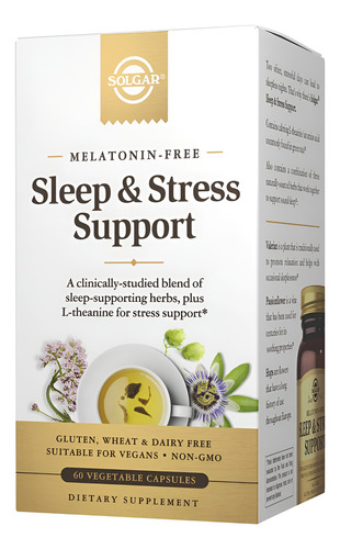 Solgar Sleep And Stress Support, 60 Cápsulas Veganas