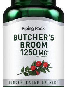 Suplemento Piping Rock Butchers Broom 1250mg 120 Cápsulas