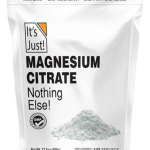 It&quots Just - Citrato De Magnésio Em Pó, 500g, Suplemento De M
