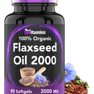 Suplemento Tnvitamins Óleo De Linhaça Orgânico Softgels 2000