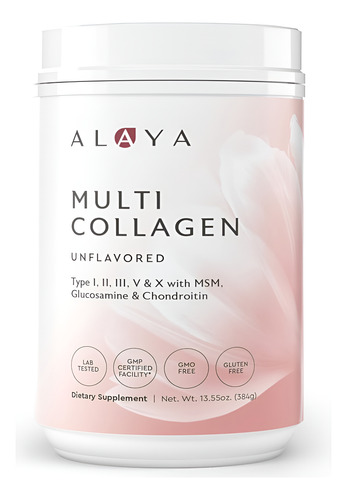 Colágeno Em Pó Alaya Multi Tipo I, Ii, Iii, V, X 40 Porções