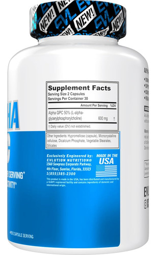 Suplemento Evolution Alpha Gpc Choline 600mg Para Memória - Imagem 6