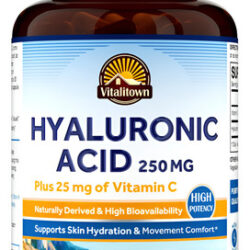 Suplementos De Ácido Hialurônico Vitalitown 250 Mg Com 25 Mg