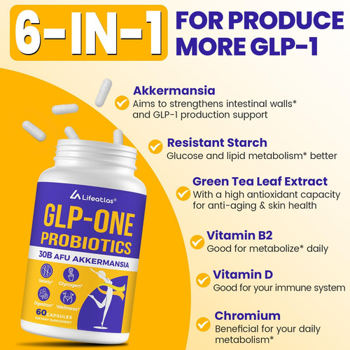 Suplemento Glp-1 | Apoie O Glp-1 Naturalmente, Glp1 Com 30 B - Imagem 14