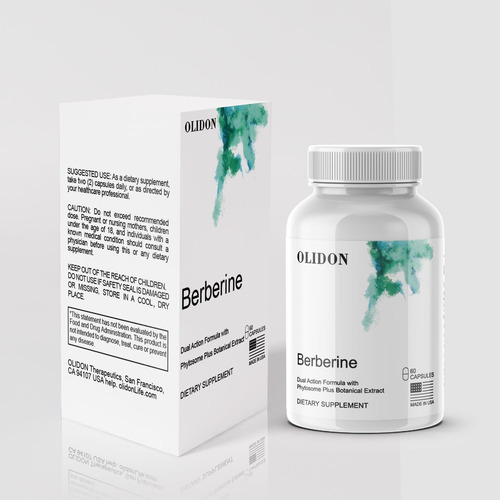 Olidon New Berberine Suplementos 1000mg Por Garrafa - 30 Por - Imagem 2