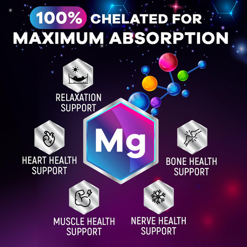 Suplemento Nature"s Peak Pure Magnésio Glicinato 1000mg - Imagem 5