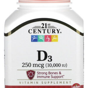Comprimidos D3 21st Century 10.000 Ui, 110 Unidades