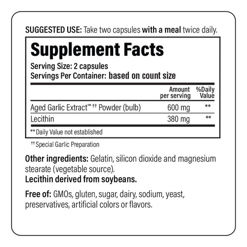 Suplemento Kyolic Aged Alho Extract Formula 104 300 Cápsulas - Imagem 4