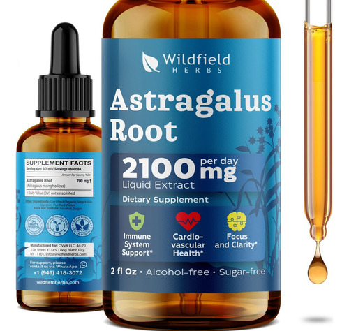 Extrato De Astragalus Wildfield Herbs 2 Oz, 2000mg, Sem Sabo - Imagem 6