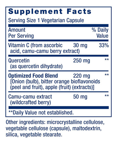 Life Extension Optimized Quercetin 250 Mg - Non-gmo, Glut... - Imagem 3