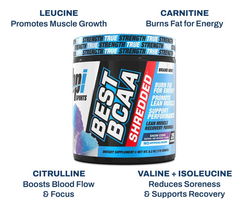 Bpi Sports Best Bcaa Shredded Bebida De Recuperação Livre De - Imagem 3
