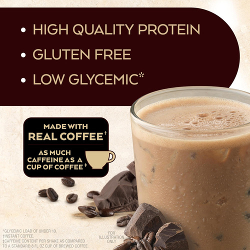 Atkins Mocha Latte Iced Coffee Protein Shake, 15g Proteína, - Imagem 3