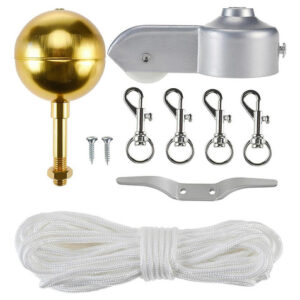 A Kit De Ferragens Para Mastro De Bandeira Ganchos De 4