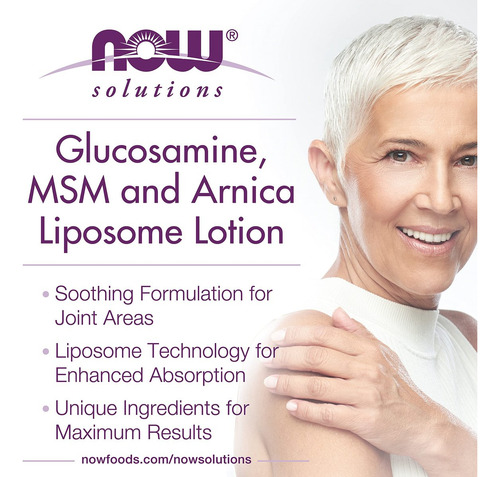 Loção De Glucosamina E Arnica Now Foods Para - Imagem 16