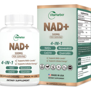 Suplemento Vitaharbor Nad+ 500 Mg Com Trans-resveratrol E Co