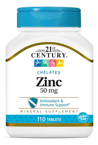 Comprimidos De Zinco Do Século 21 50 Mg (quelatados), 110 Un - Imagem 3
